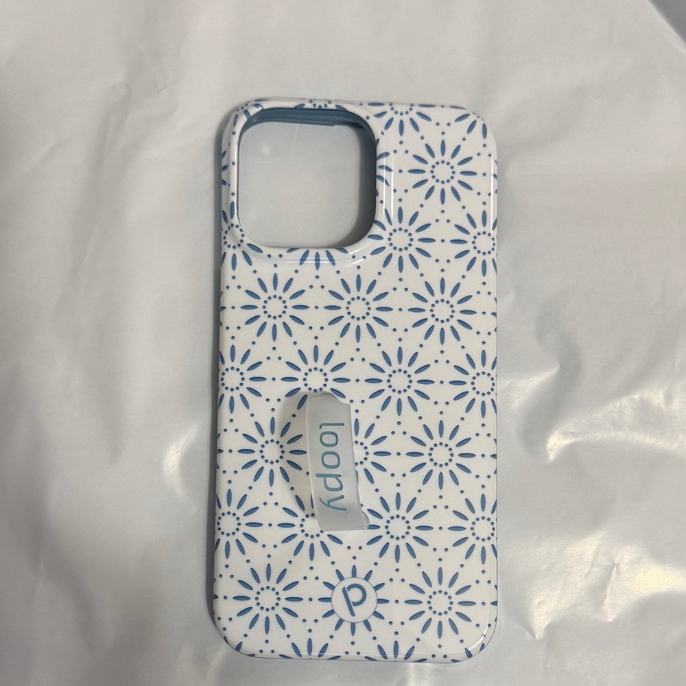 Loopy Case Sunburst Design in Blue and White IPhone 14 Pro Max